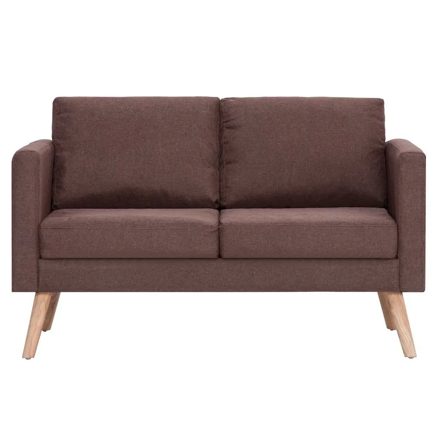 Ensemble de canapé 2 pcs tissu marron - 7