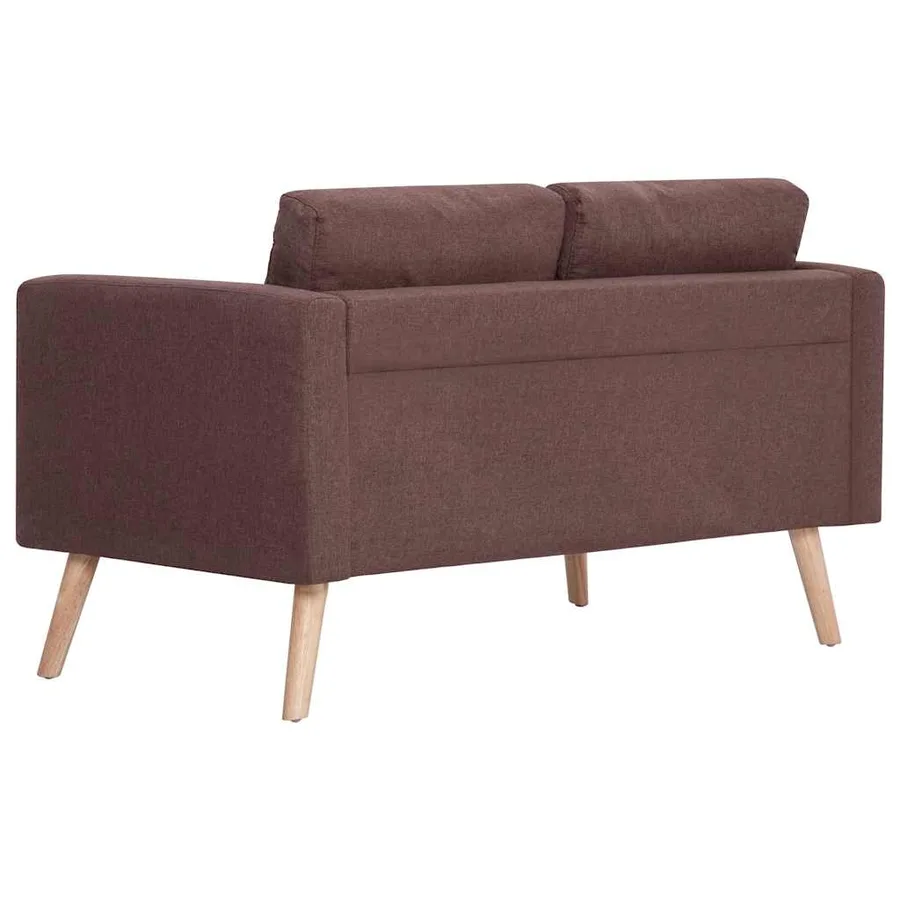 Ensemble de canapé 2 pcs tissu marron - 8