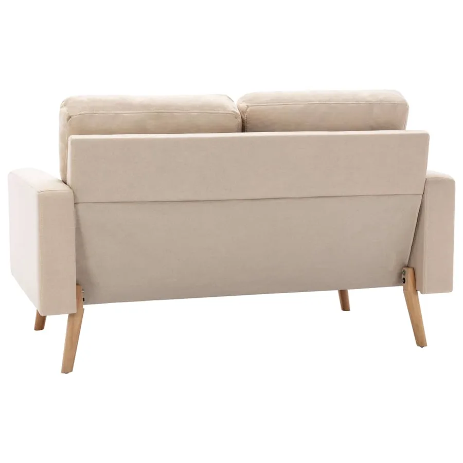 Ensemble de canapés 2 pcs Tissu Crème - 4