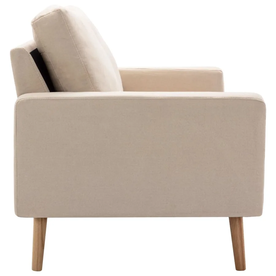 Ensemble de canapés 2 pcs Tissu Crème - 8