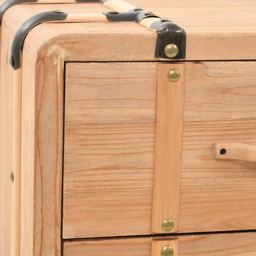 Armoire à tiroirs bois de sapin massif 91x35x73 cm - 7
