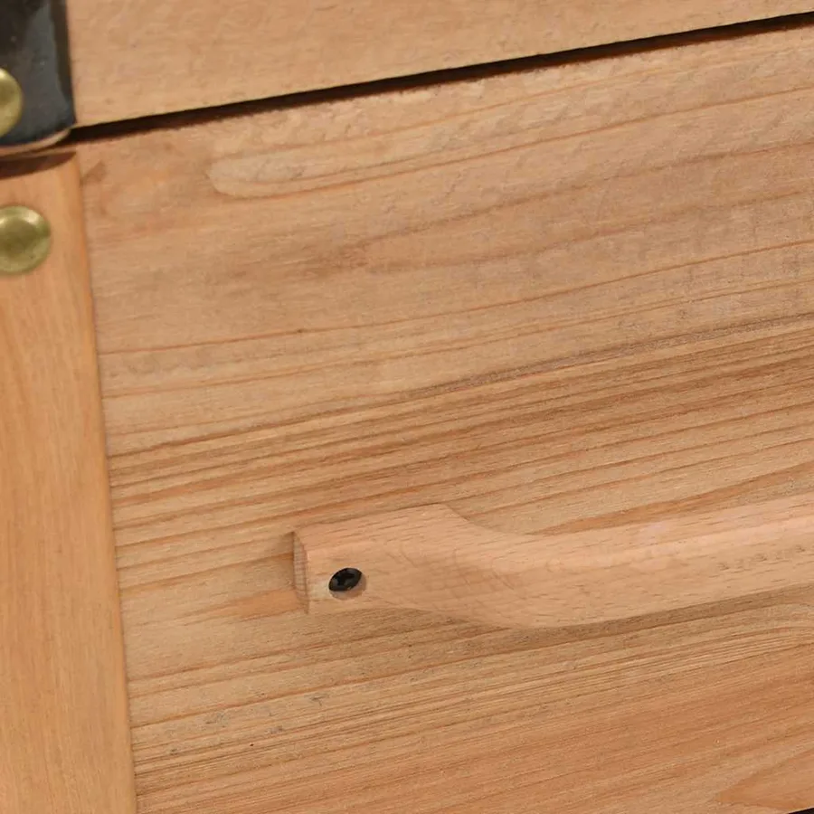 Armoire à tiroirs bois de sapin massif 91x35x73 cm - 8