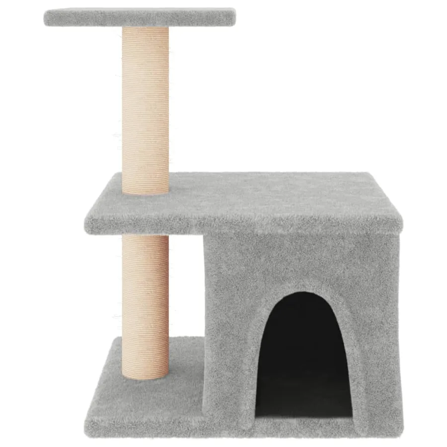 Arbre à chat avec griffoirs en sisal gris clair 48 cm - 3