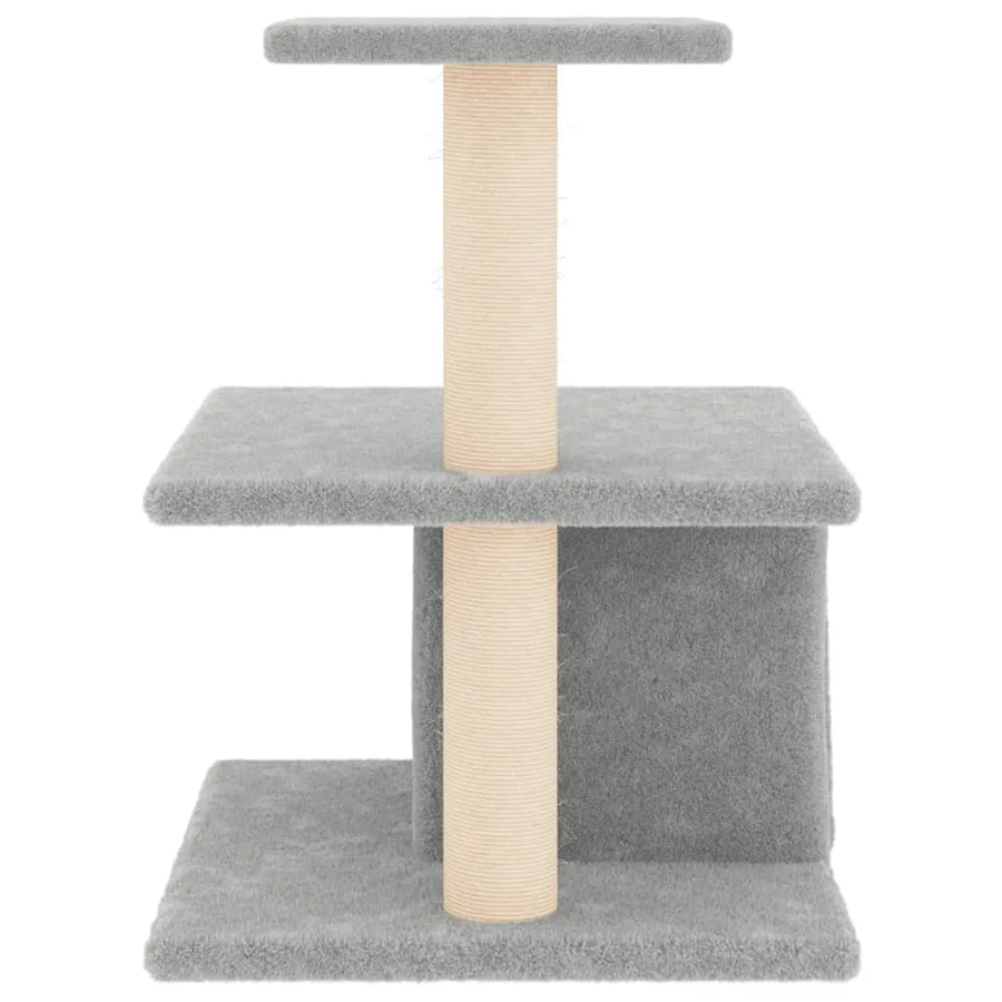 Arbre à chat avec griffoirs en sisal gris clair 48 cm - 4