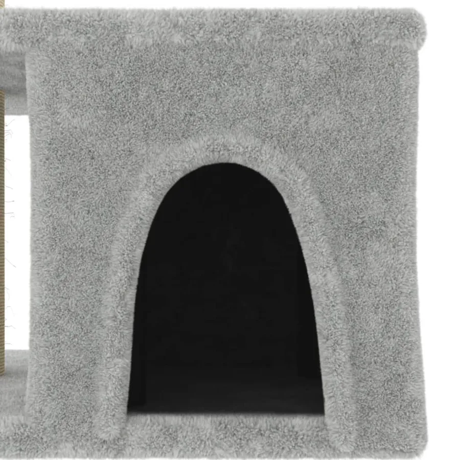 Arbre à chat avec griffoirs en sisal gris clair 48 cm - 6