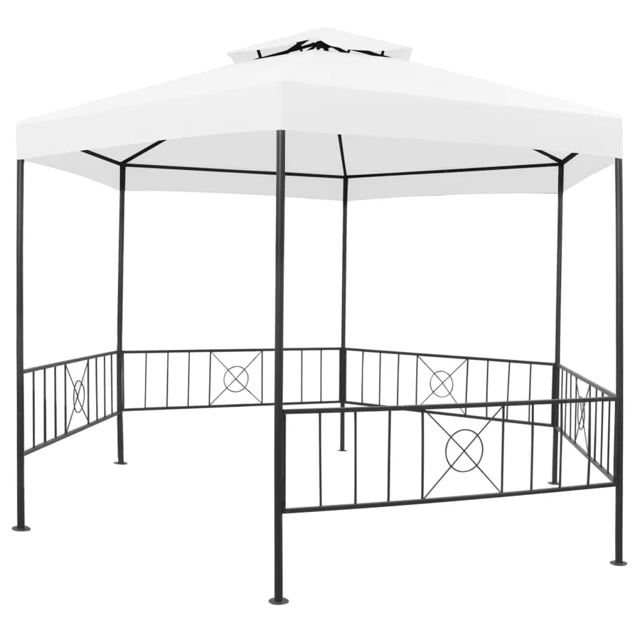 Belvédère de jardin 323x275x265 cm Blanc 180 g/m² - 2