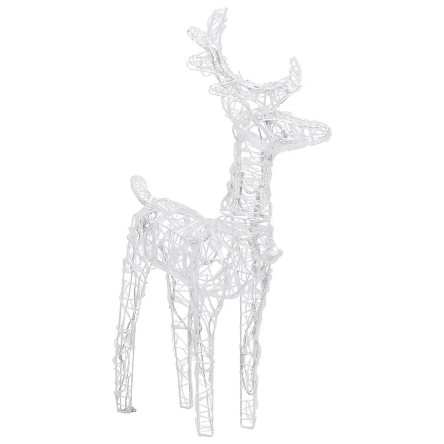 Rennes de Noël 2 pcs 80 LED Blanc chaud Acrylique - 5