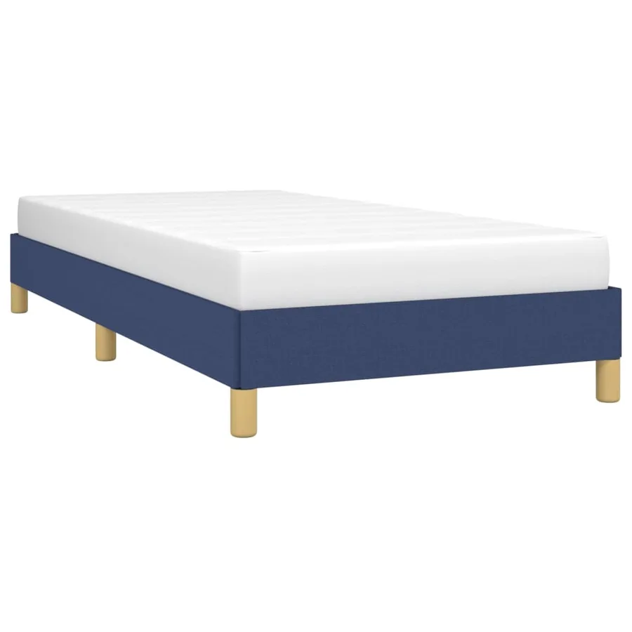 Cadre de lit sans matelas bleu 90x200 cm tissu - 3