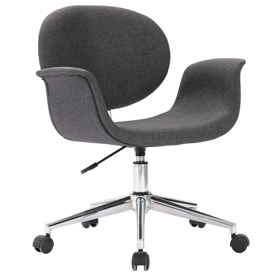 Chaise pivotante à manger Gris Tissu - 2