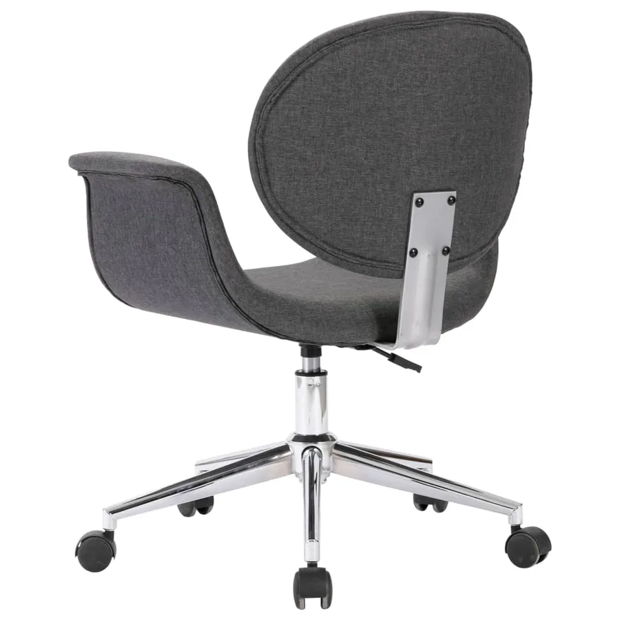 Chaise pivotante à manger Gris Tissu - 4
