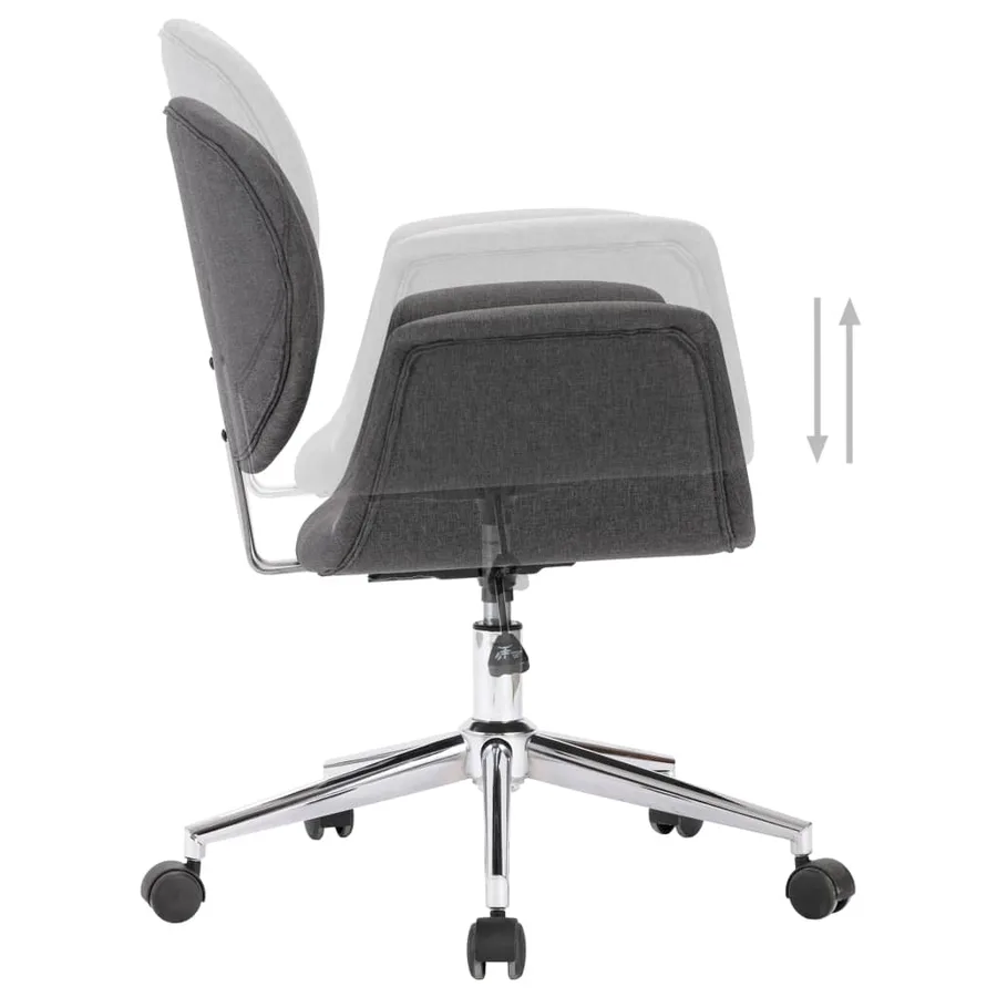 Chaise pivotante à manger Gris Tissu - 6