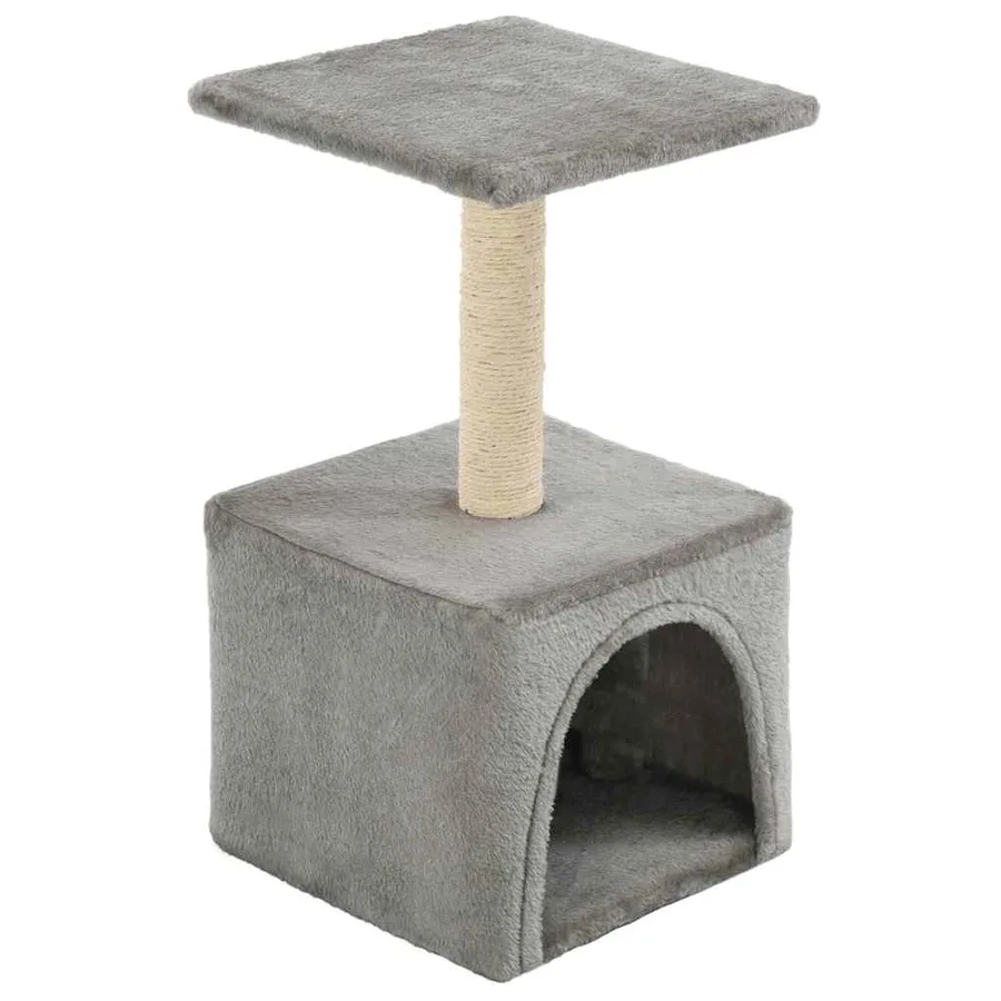 Arbre à chat avec griffoirs en sisal 55 cm Gris - 2