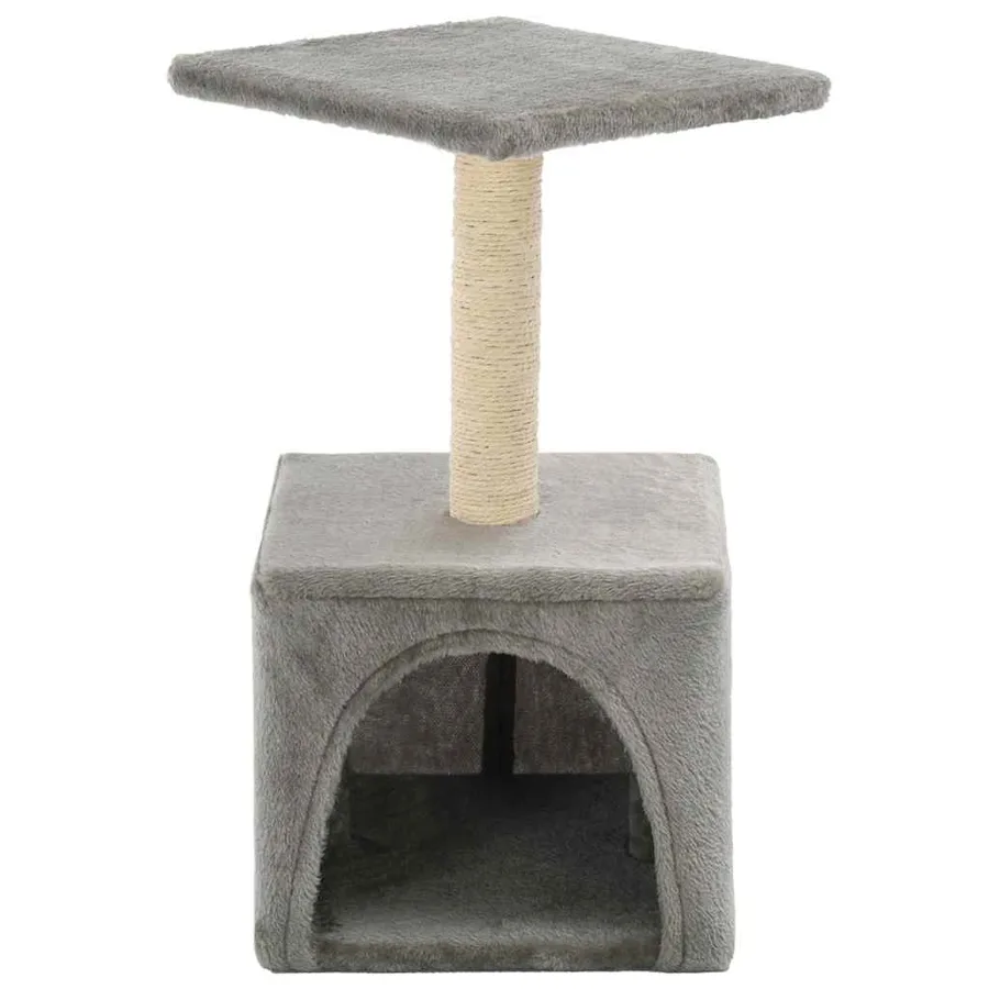 Arbre à chat avec griffoirs en sisal 55 cm Gris - 3