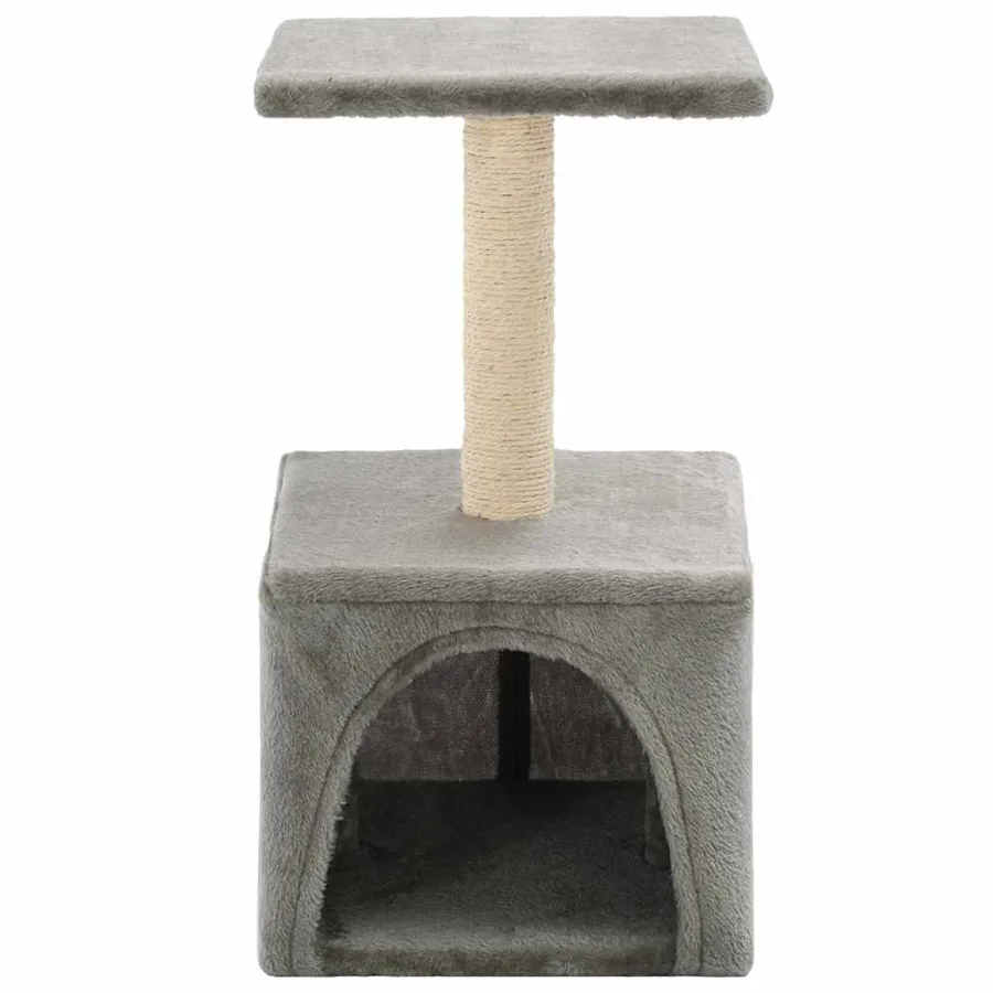 Arbre à chat avec griffoirs en sisal 55 cm Gris - 4