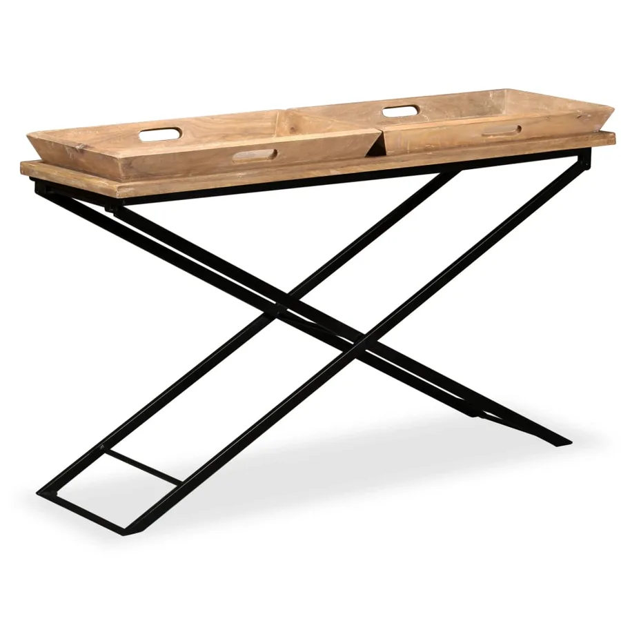 Table console Bois de manguier massif 130 x 40 x 80 cm - 11