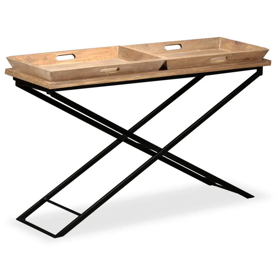 Table console Bois de manguier massif 130 x 40 x 80 cm - 13