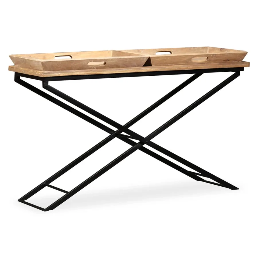 Table console Bois de manguier massif 130 x 40 x 80 cm - 14
