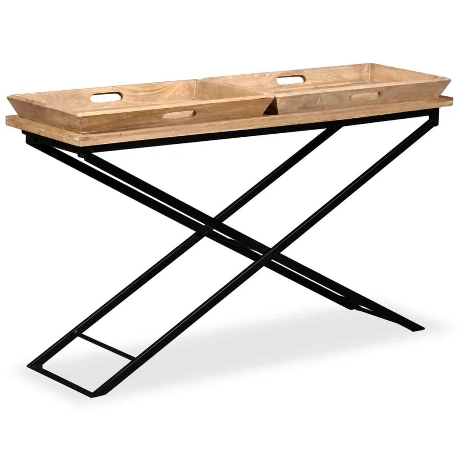 Table console Bois de manguier massif 130 x 40 x 80 cm - 15
