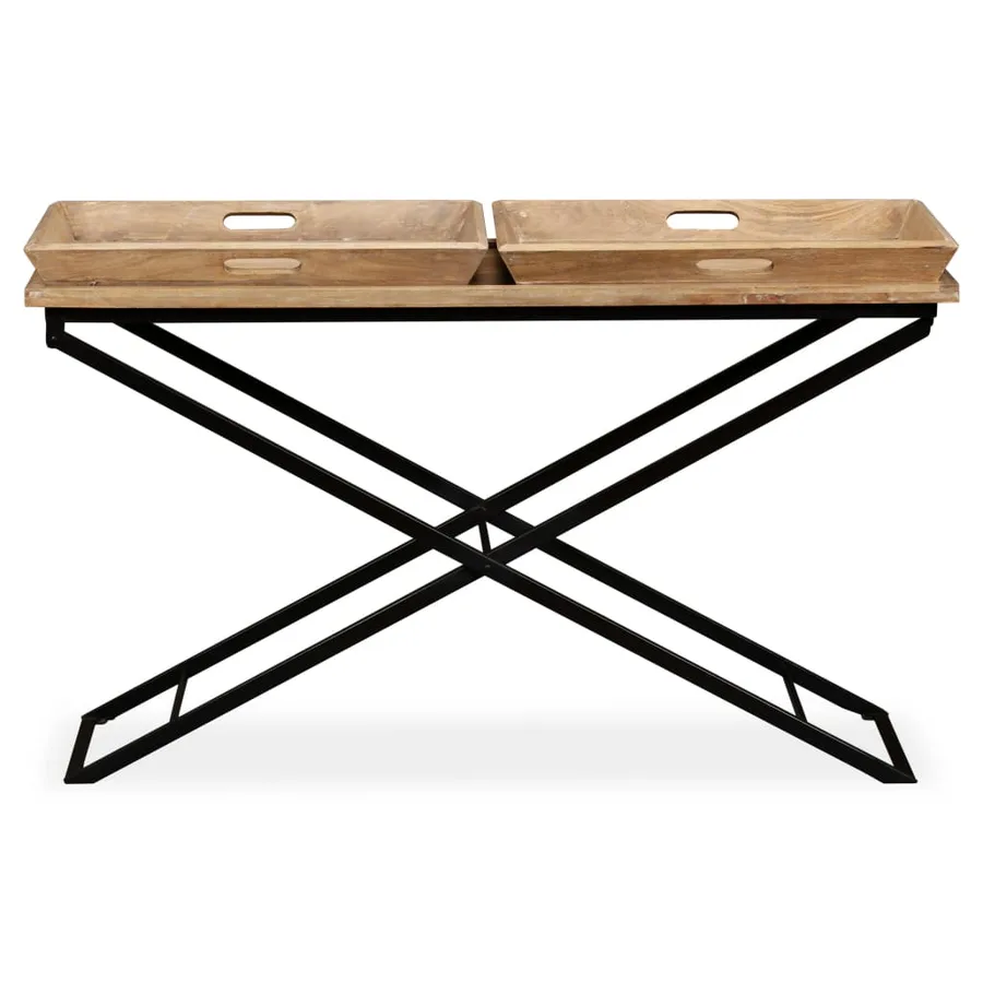 Table console Bois de manguier massif 130 x 40 x 80 cm - 3