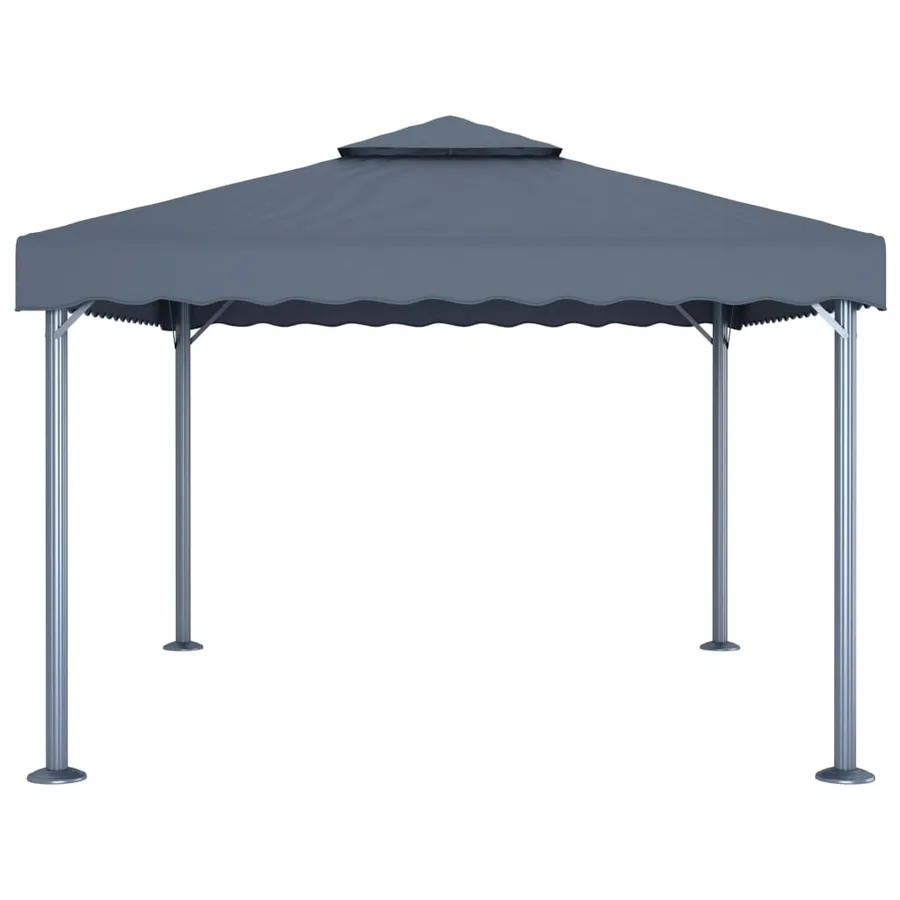 Tonnelle et guirlande lumineuse à LED 4x3m Anthracite Aluminium - 4