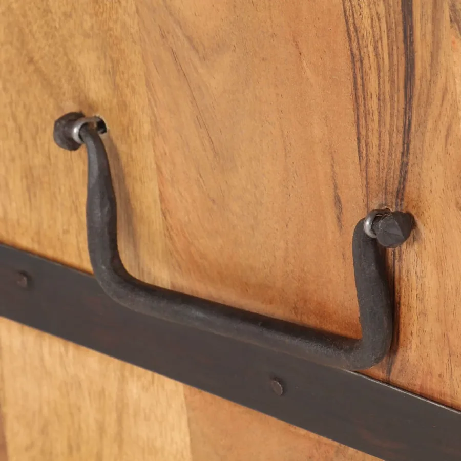 Coffre 90x40x40 cm Bois d'acacia solide - 7
