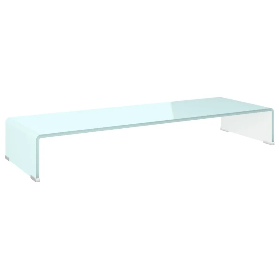 Meuble TV/Support pour moniteur 90x30x13 cm verre vert - 2