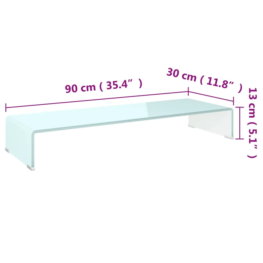 Meuble TV/Support pour moniteur 90x30x13 cm verre vert - 6