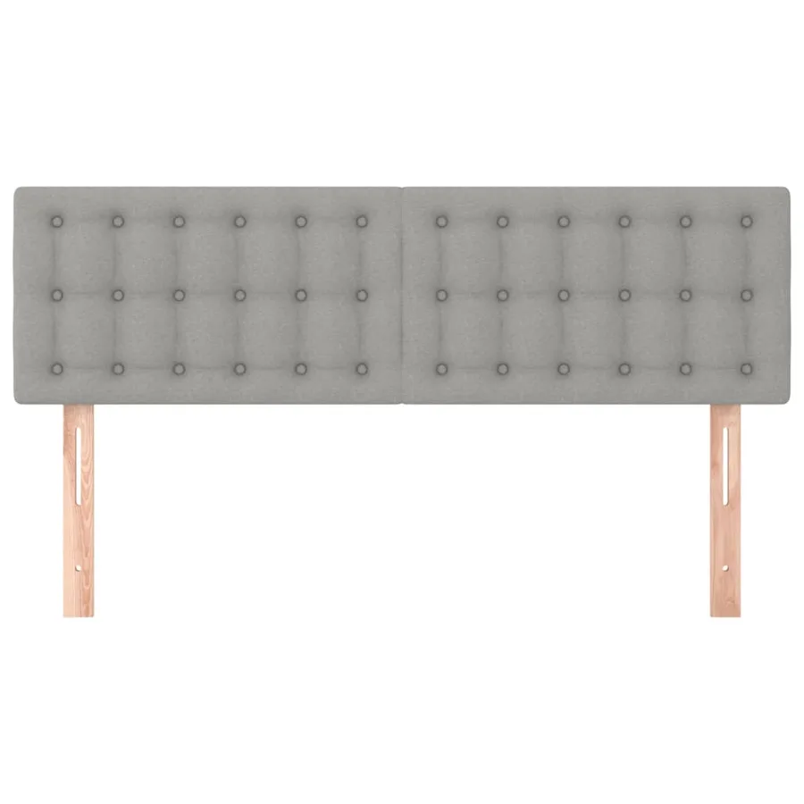 Têtes de lit Gris clair 144x5x78/88 cm Tissu - 3