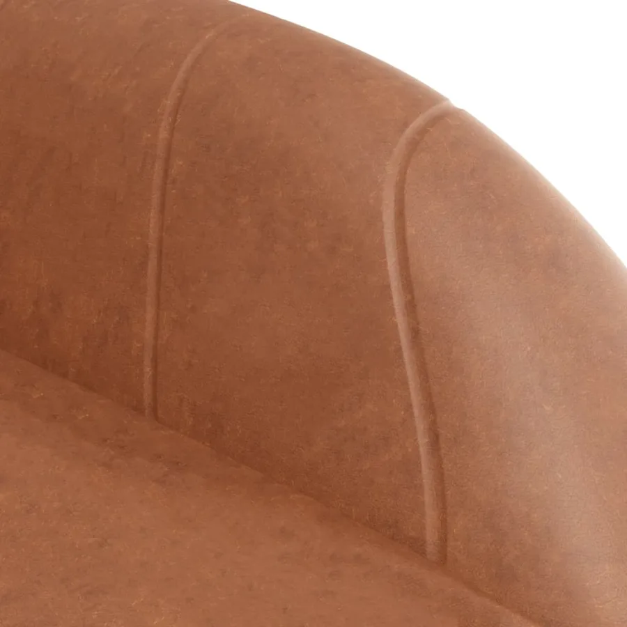 Tabourets de bar lot de 2 marron clair similicuir - 7