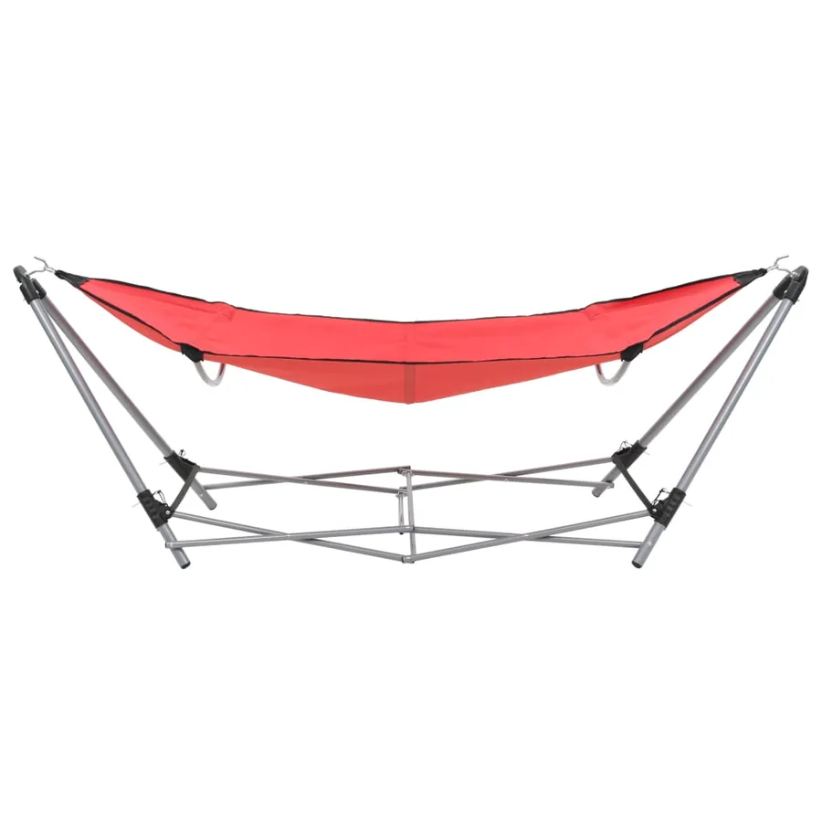 Hamac avec support pliable Rouge - 3