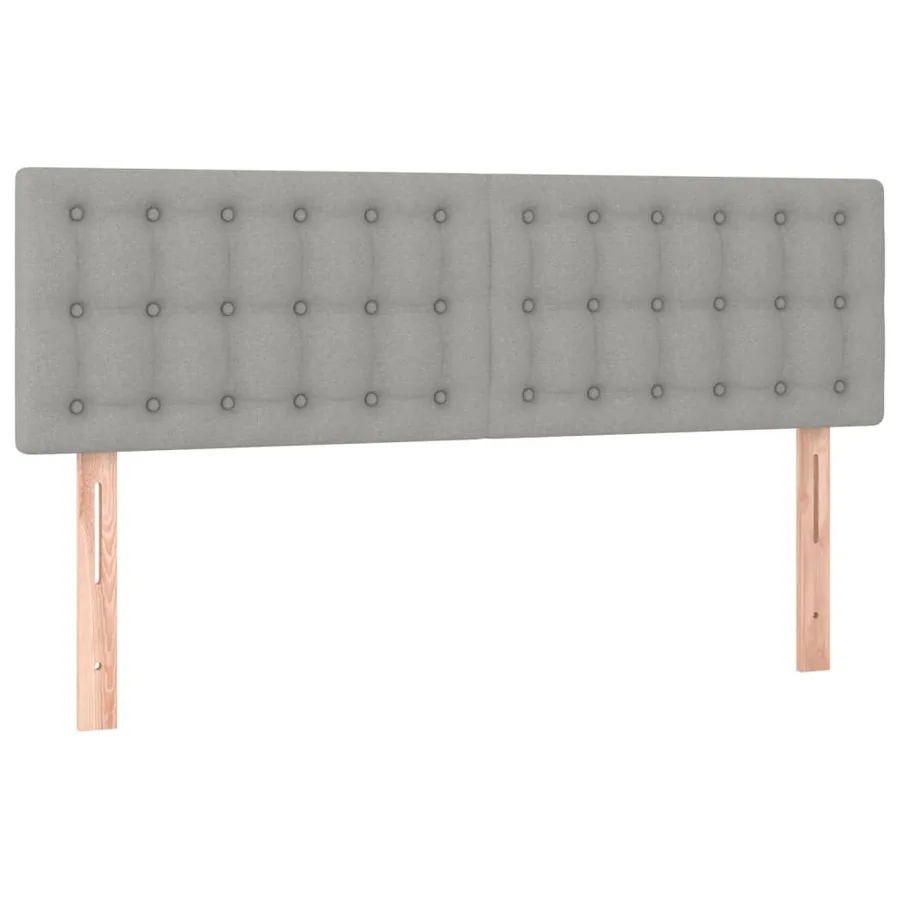 Sommier à lattes de lit et matelas et LED Gris clair 140x190 cm - 7
