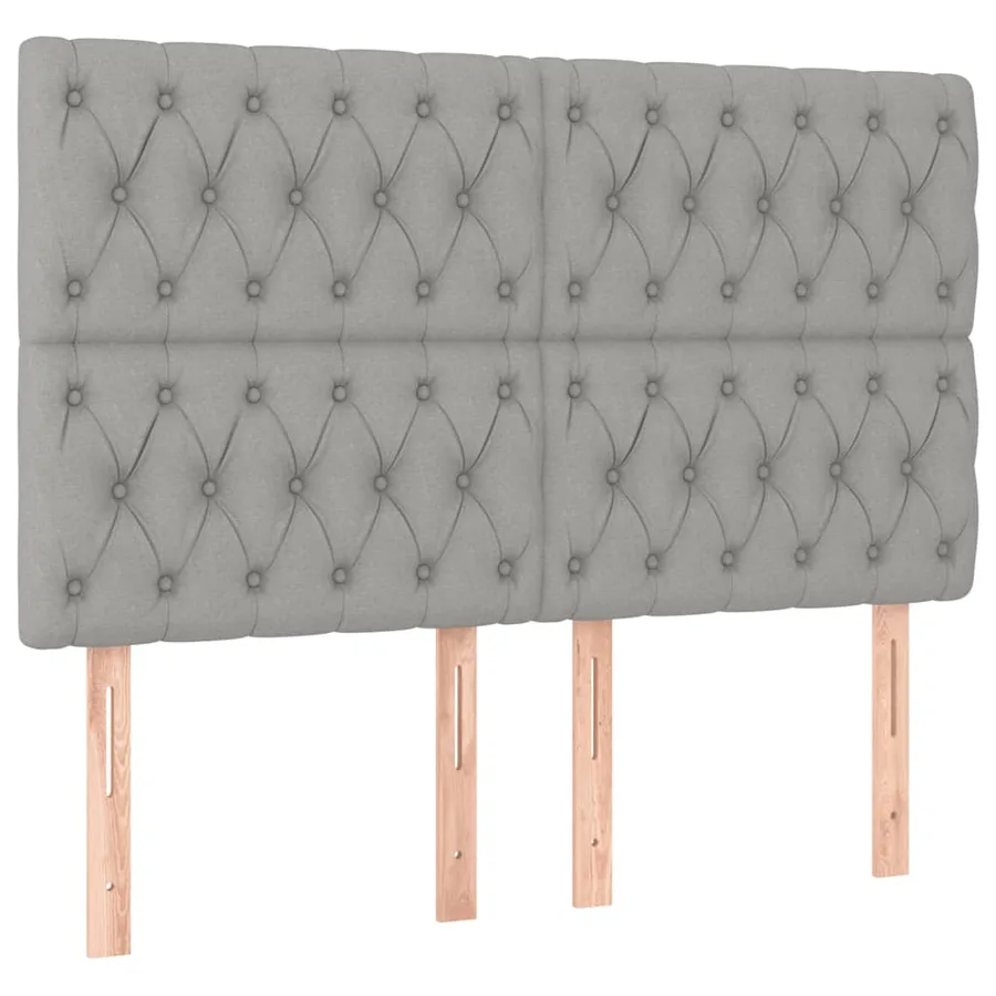 Sommier à lattes de lit et matelas et LED Gris clair 140x190 cm - 7