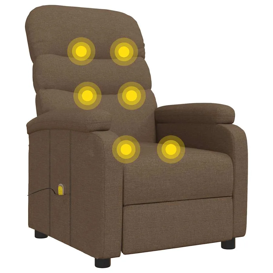 Fauteuil de massage Marron Tissu - 7