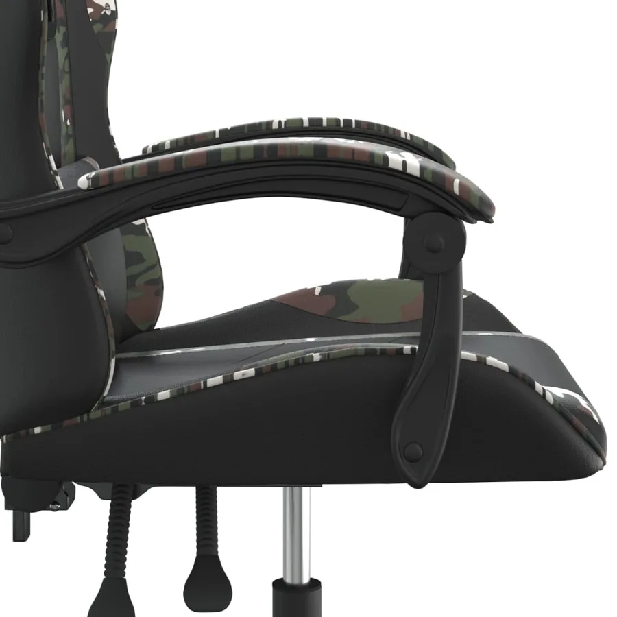 Chaise de jeu pivotante Noir et camouflage Similicuir - 7