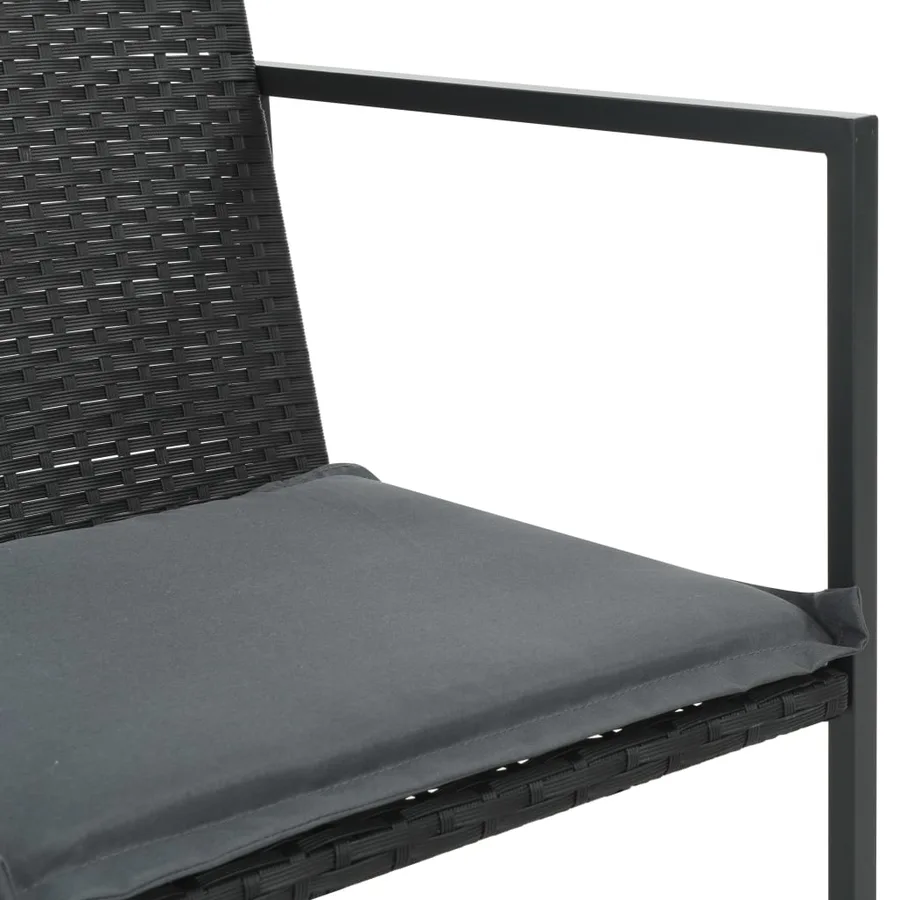 Ensemble à manger d'extérieur 5pcs avec coussins Résine tressée - 4
