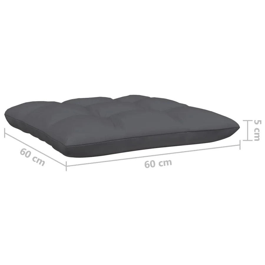 Salon de jardin 6 pcs avec coussins anthracite bois de pin - 10