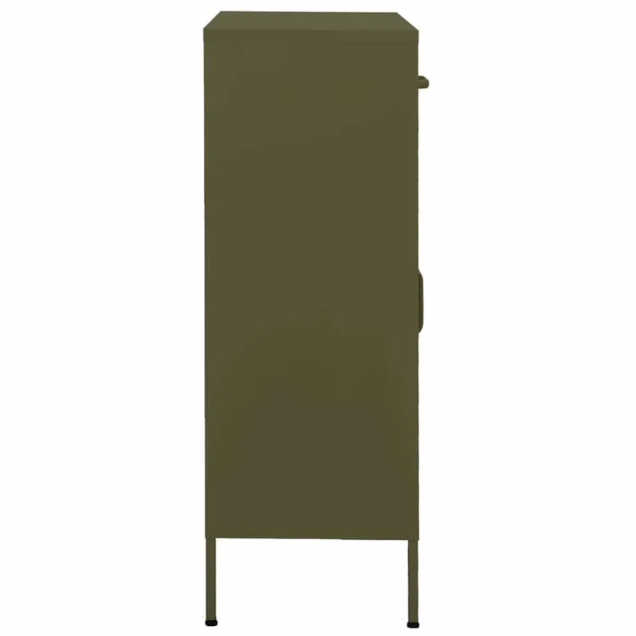 Armoire de rangement Vert olive 80x35x101,5 cm Acier - 3