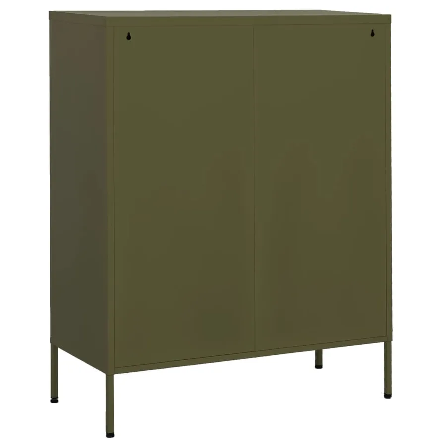 Armoire de rangement Vert olive 80x35x101,5 cm Acier - 4