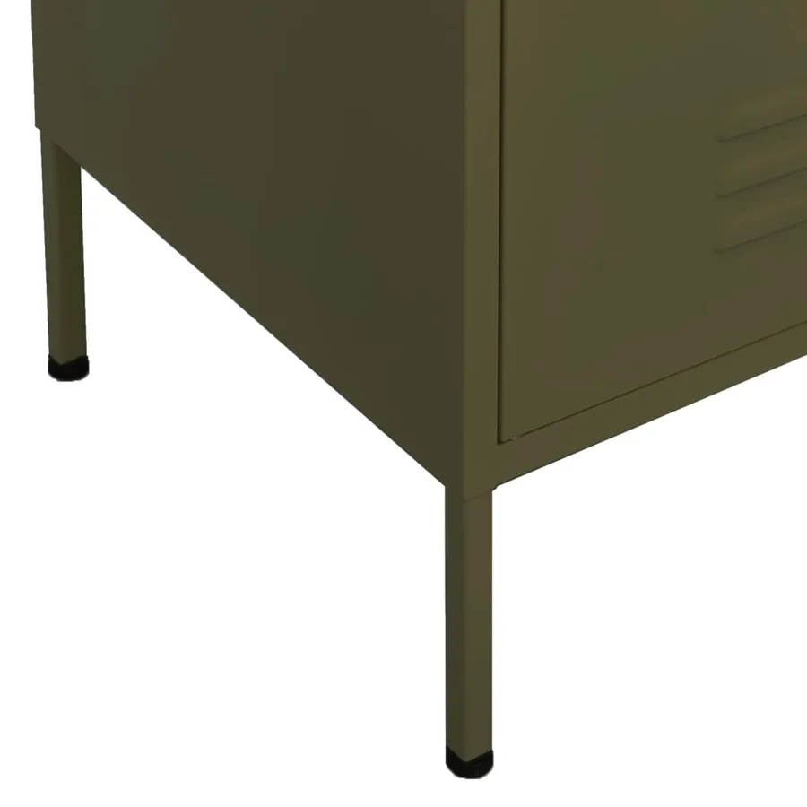 Armoire de rangement Vert olive 80x35x101,5 cm Acier - 7