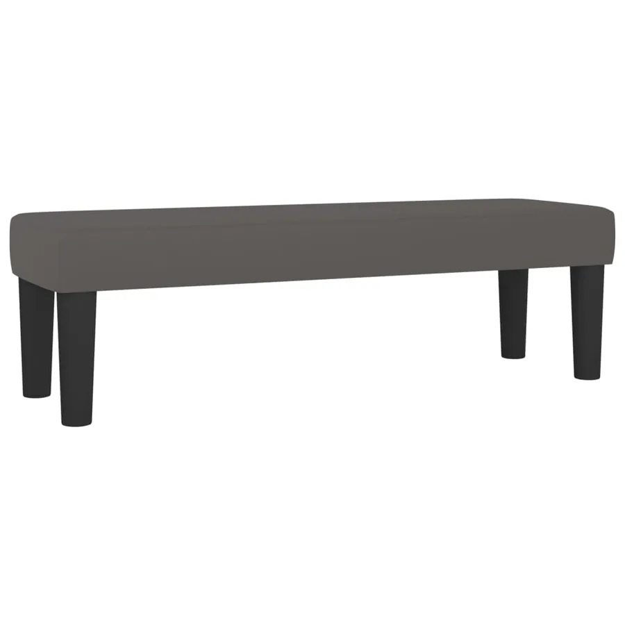 Sommier à lattes de lit avec matelas Gris 140x190 cm Similicuir - 7