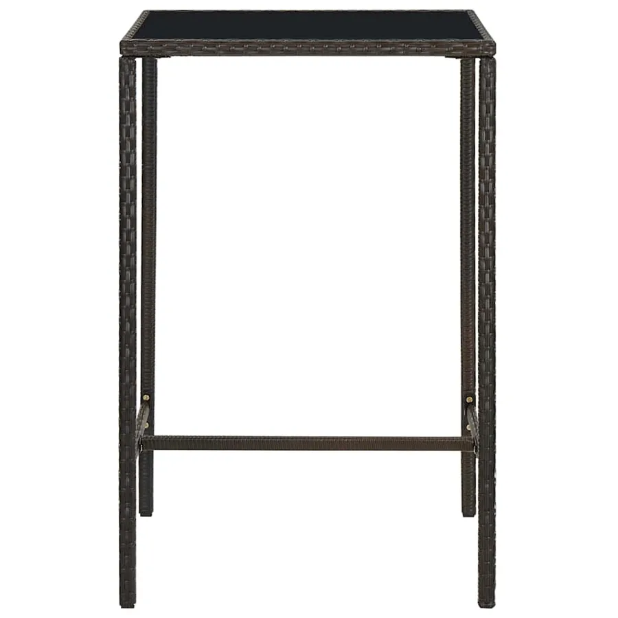 Ensemble de bar de jardin 5 pcs Résine tressée Marron - 4