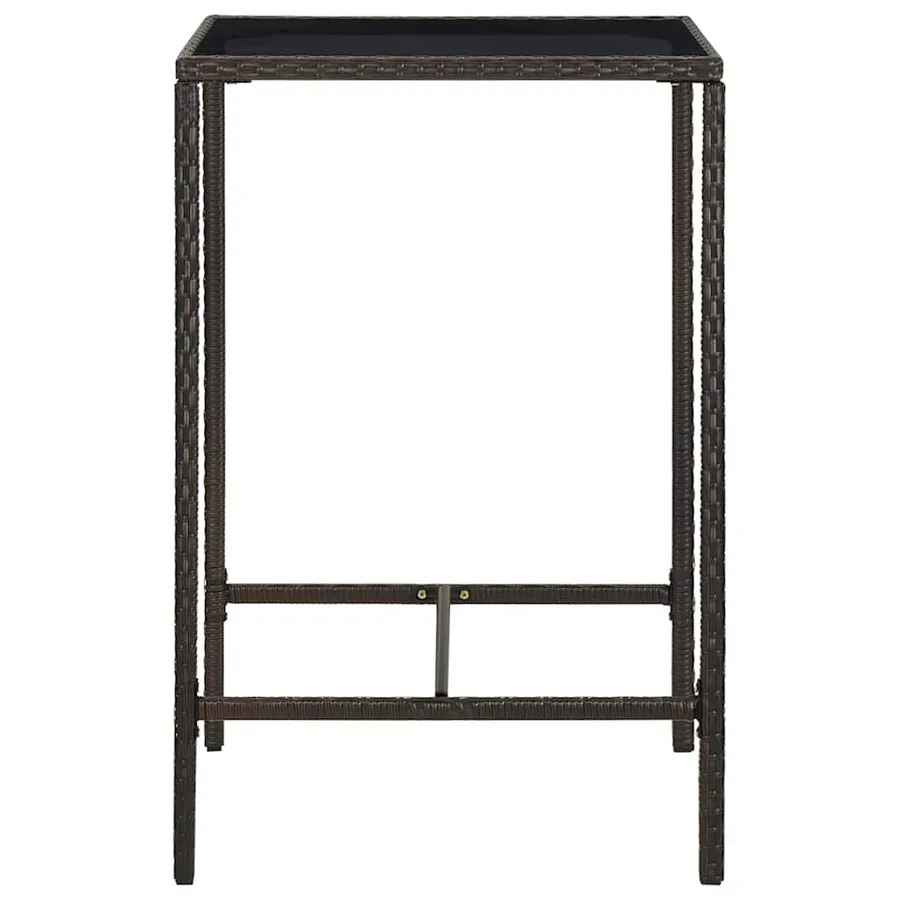 Ensemble de bar de jardin 5 pcs Résine tressée Marron - 5