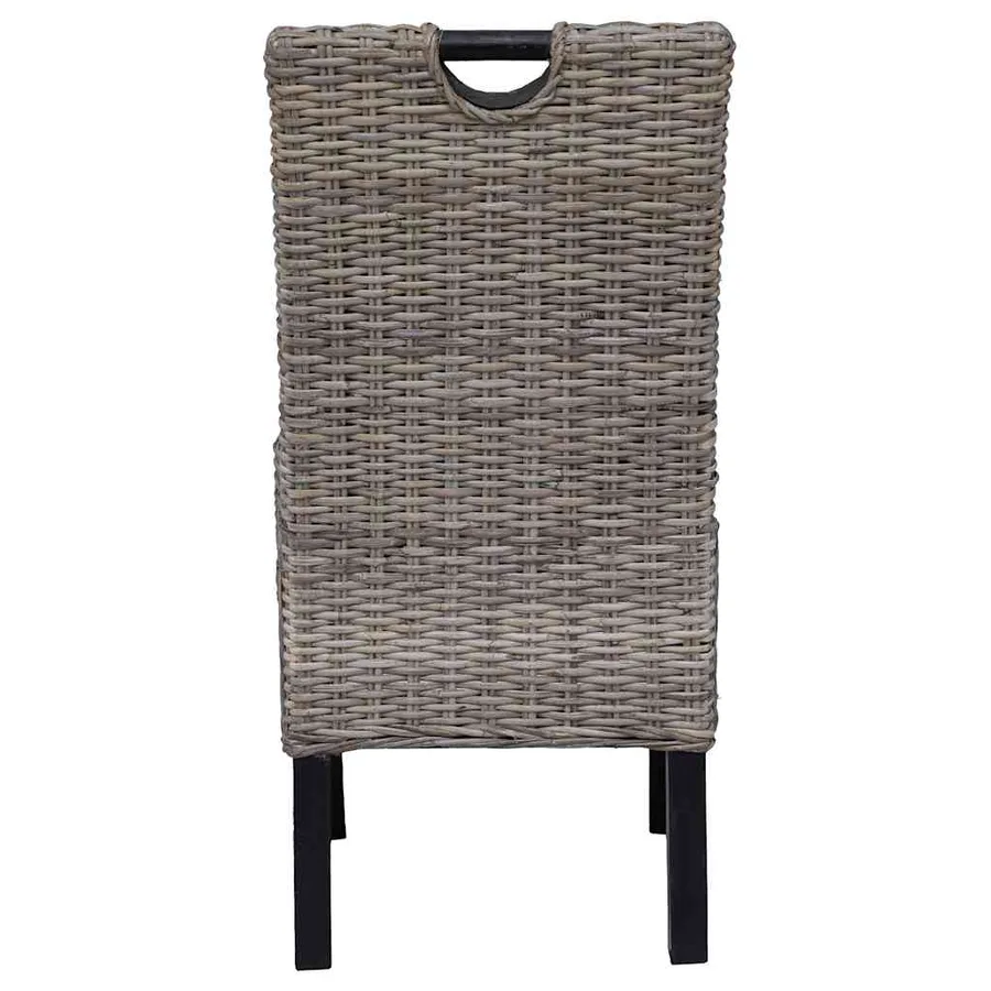Chaises à manger lot de 2 rotin Kubu bois de manguier - 4