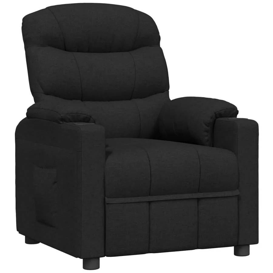 Fauteuil inclinable Noir Tissu - 2