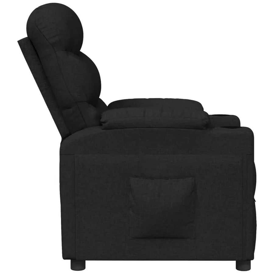 Fauteuil inclinable Noir Tissu - 4