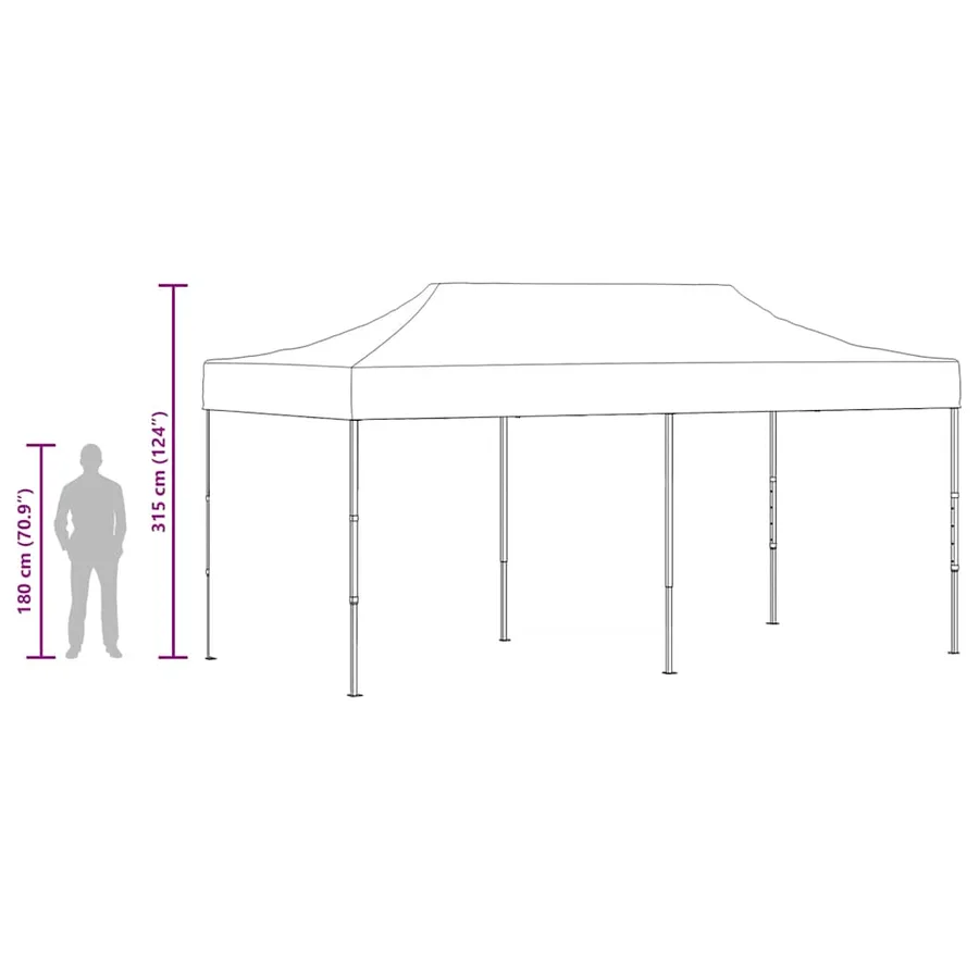 Tente pliable 3 x 6 m Bleu - 17
