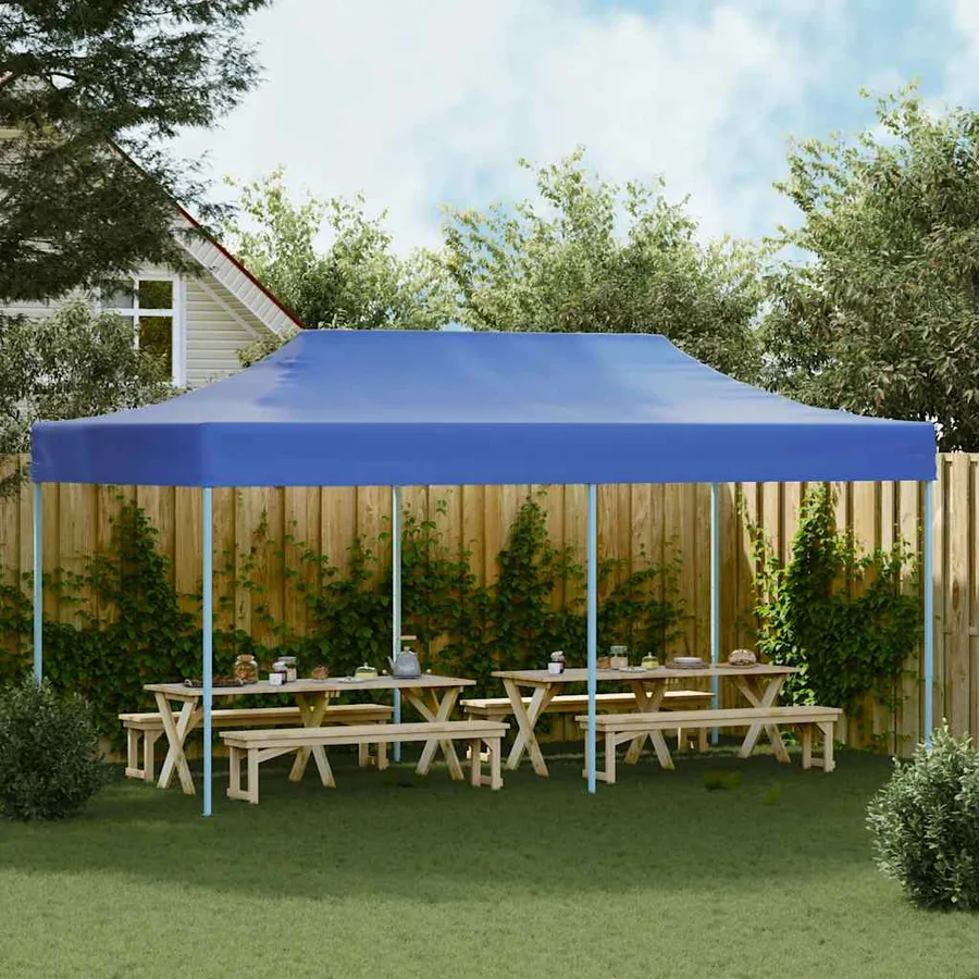 Tente pliable 3 x 6 m Bleu - 3