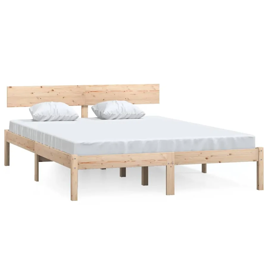 Cadre de lit sans matelas bois massif 120x200 cm - 2