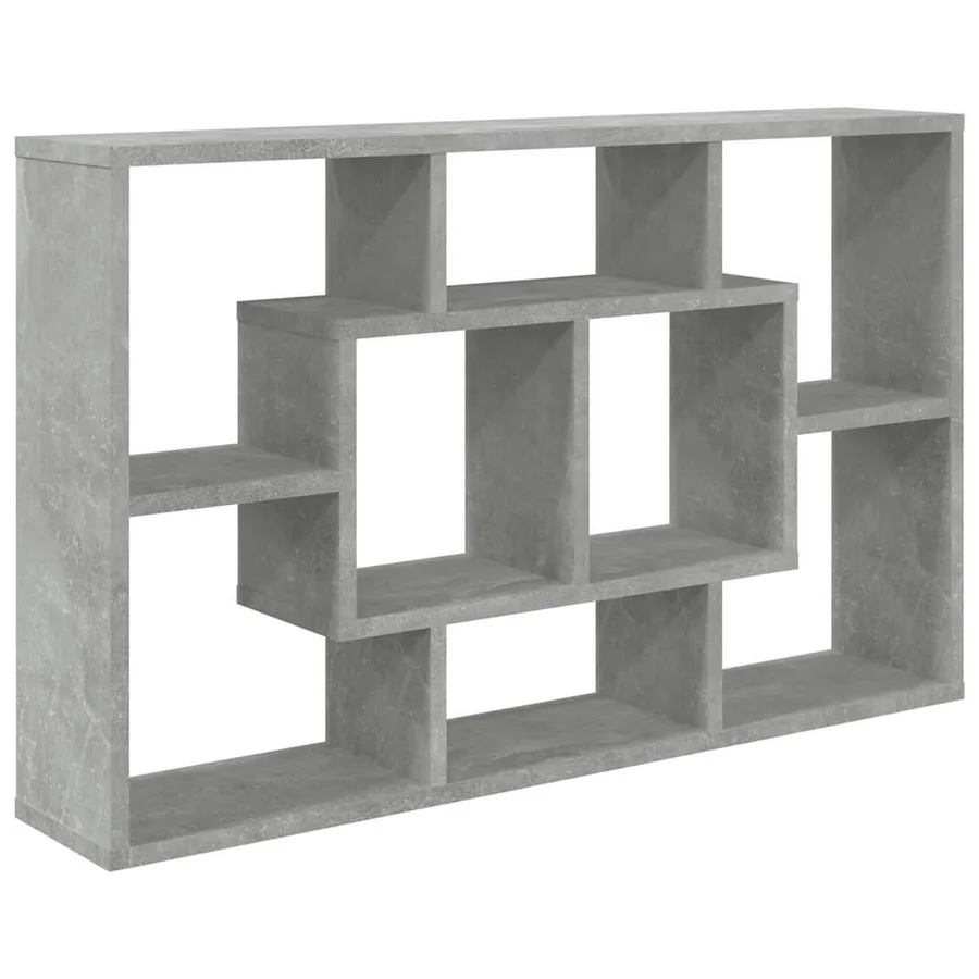 Étagère murale Gris béton 85x16x52,5 cm Bois d'ingénierie - 2