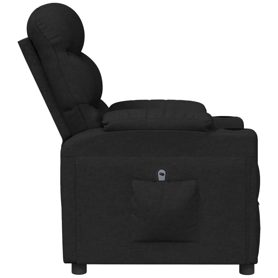 Fauteuil inclinable électrique Noir Tissu - 5